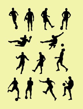 Futbol oyuncu silhouettes