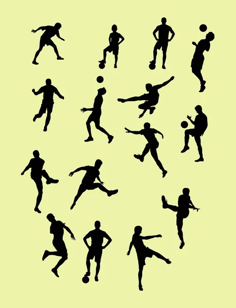 Silhouettes de footballeur — Image vectorielle