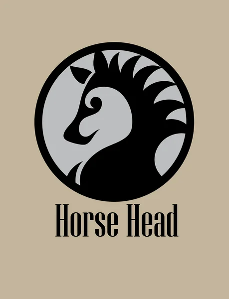 Logo tête de cheval — Image vectorielle