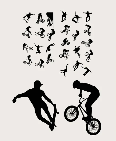 Extreme Sport Silhouette Collection — Stock Vector