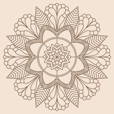 Mandala. Vintage süsleme desen yuvarlak. İslam, Arap, Hint