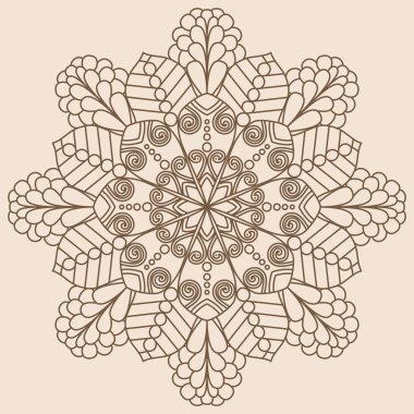 Mandala. Vintage süsleme desen yuvarlak. İslam, Arap, Hint