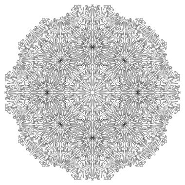 Mandala. Vintage Yuvarlak Süs Deseni. Stilize Altın Papatya f