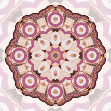 Vektör Renkli mandala. Vektör arka planı. Etnik dekoratif el