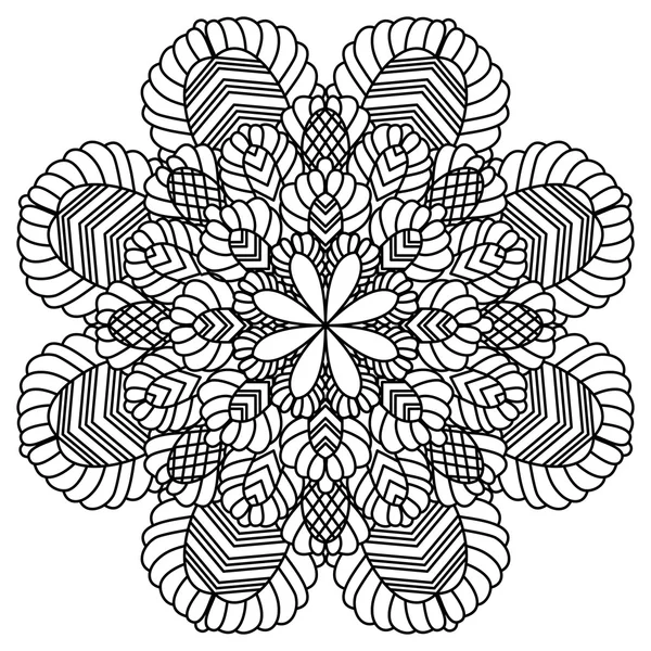 Mandala. Patrón de ornamento redondo vintage. Islámico, árabe, indio — Vector de stock