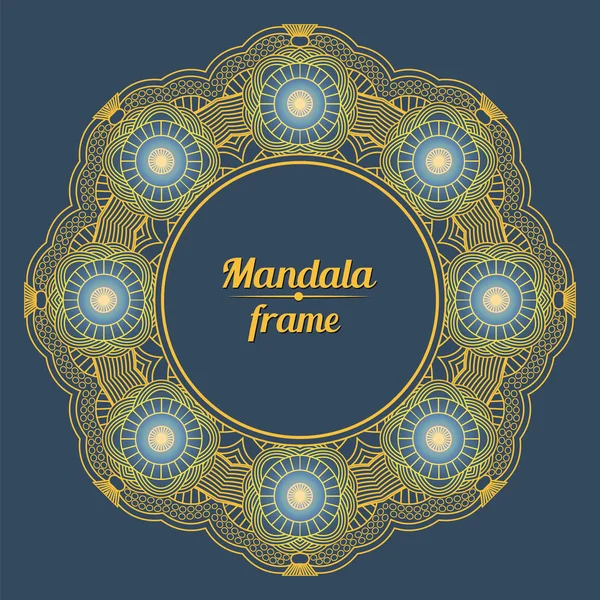 Marco vectorial. Mandala brillante. Fondo vectorial. étnico decorativo — Vector de stock