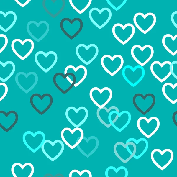 Naadloos gekleurd patroon met hartjes. St. Valentine's Day of wed — Stockvector