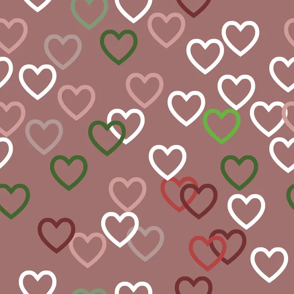 Nahtloses farbiges Muster mit Herzen. St. Valentin 's Day oder verheiratet — Stockvektor