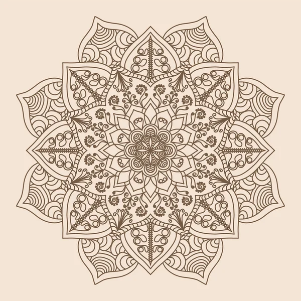 Mandala. Patrón de ornamento redondo vintage. Islámico, árabe, indio — Vector de stock