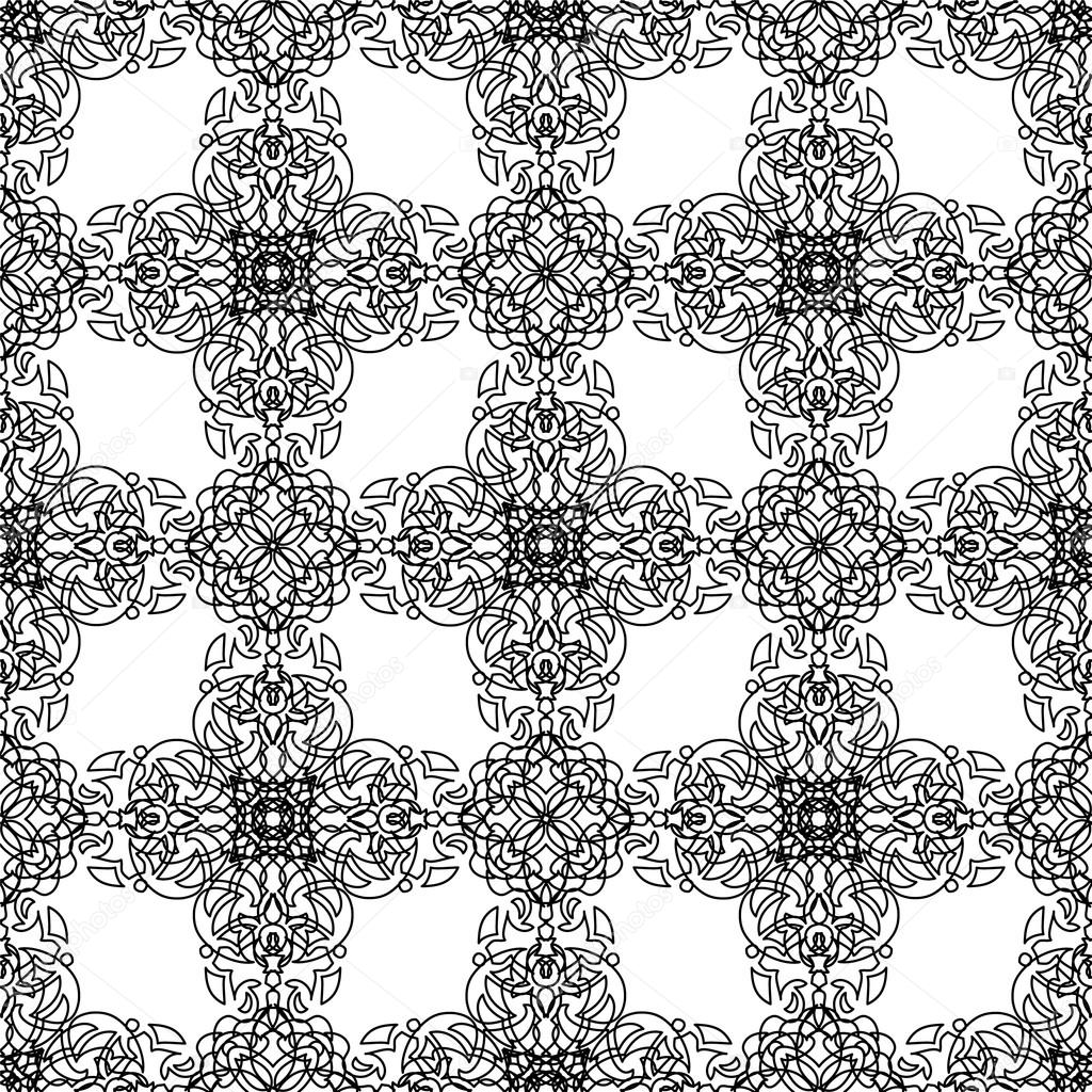 Abstract Seamless Pattern Like Lace. Vintage Ornament Pattern. I