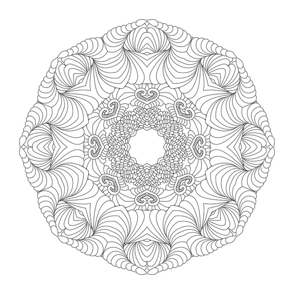 Mandala. Patrón de ornamento redondo vintage. Flo ornamental estilizado — Vector de stock