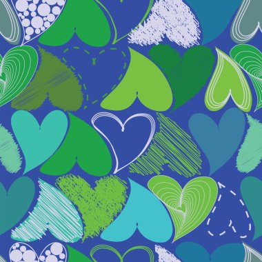 Seamless Pattern with Hearts. St. Valentine's Day Design Element