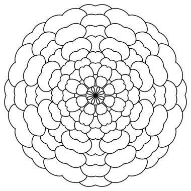 Mandala. Vintage süsleme desen yuvarlak. İslam, Arap, Hint