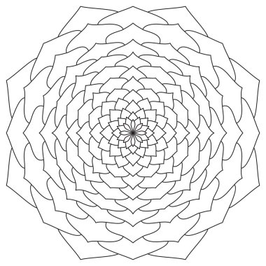 Mandala. Vintage süsleme desen yuvarlak. İslam, Arap, Hint