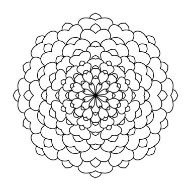 Mandala. Vintage süsleme desen yuvarlak. İslam, Arap, Hint