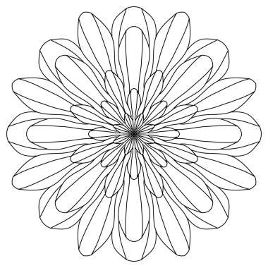 Mandala. Vintage süsleme desen yuvarlak. İslam, Arap, Hint