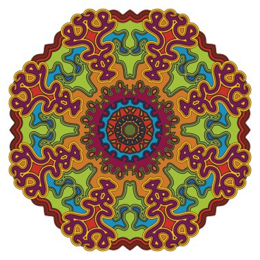 Mandala. Vintage süsleme desen yuvarlak. İslam, Arap, Hint