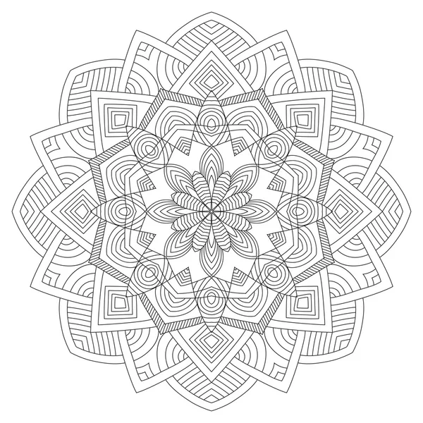 Mandala. Modello di ornamento rotondo vintage. Islamico, arabo, indiano — Vettoriale Stock