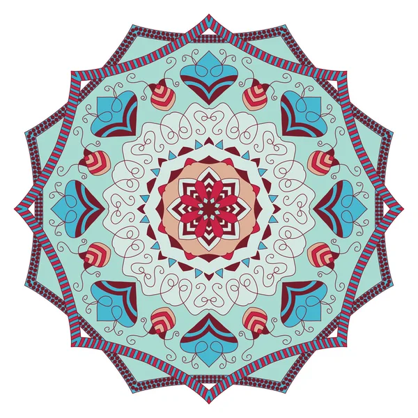 Mandala. Vintage Round Ornament Pattern. Islamic, Arabic, Indian — Stock Vector