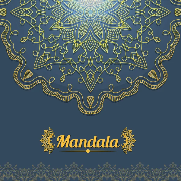 Carte vectorielle avec mandala lumineux. Fond vectoriel. Décoration ethnique — Image vectorielle