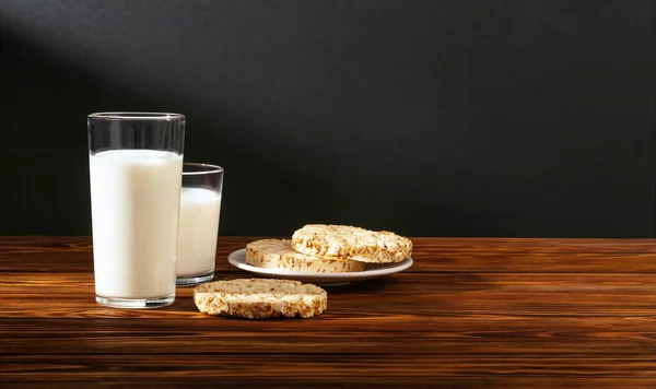 Mjölk Och Mjölkprodukter Mjölkprodukternas Fördelar Kopiera Utrymme — Stockfoto