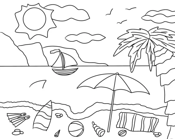 Set Objects Colouring Page — Stock Photo, Image