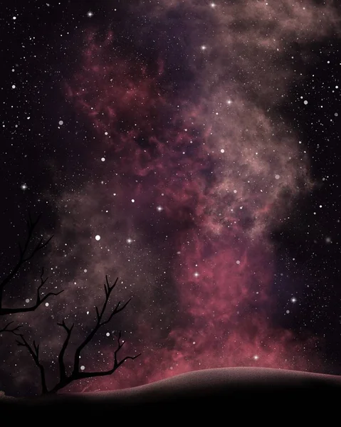 Backgrounds Starry Sky Nebula — Stock Photo, Image