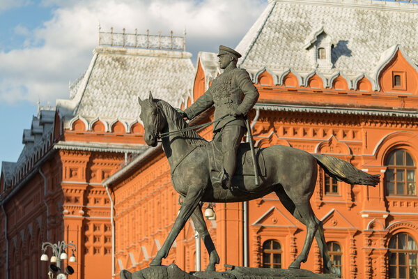 Marshal Zhukov on horseback