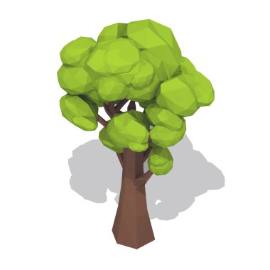 Yeşil poligonal ağaç