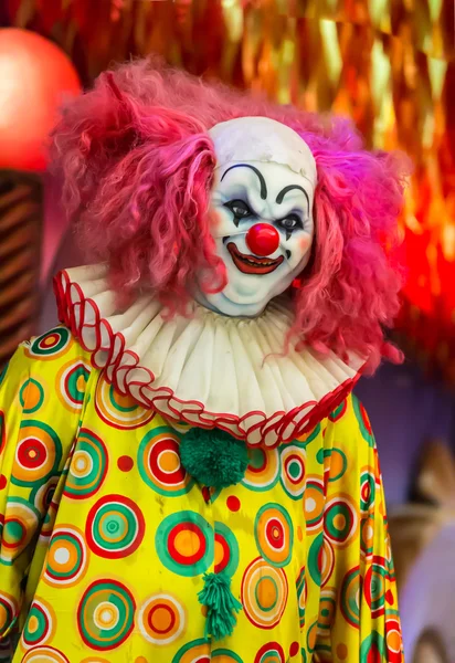 Scary clown doll smiling. — Stock Photo, Image