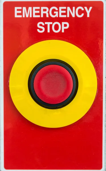 Botão de emergência vermelho . — Fotografia de Stock