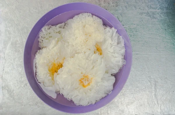 Snow ear mushrooms on a bowl.