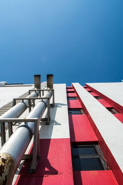 Tube for air ventilation on building — Stock Photo, Image