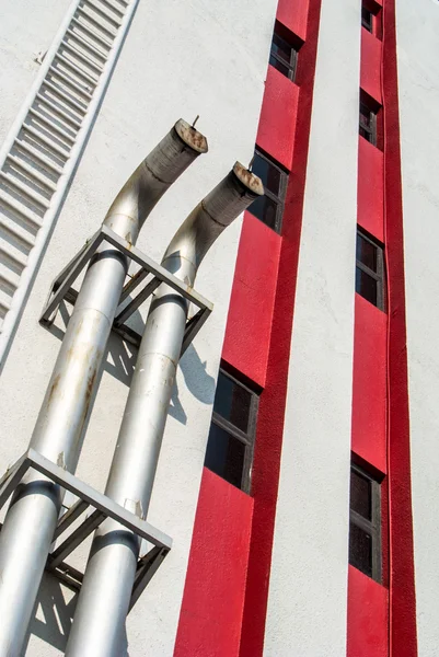 Tube for air ventilation on building — Stock Photo, Image