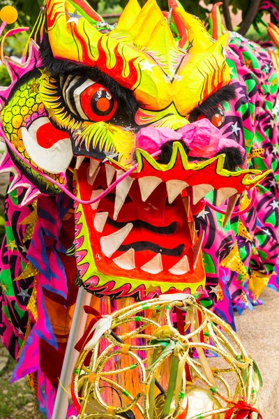 Traje de dança dragão chinês — Fotografia de Stock