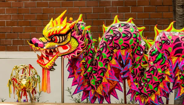 Traje de danza de dragón chino — Foto de Stock