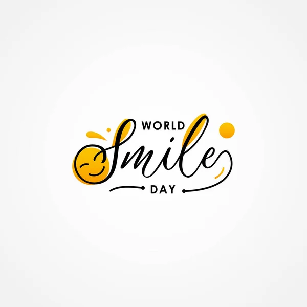 World Smile Day Vector Design Illustration Banner Background — Stock Vector