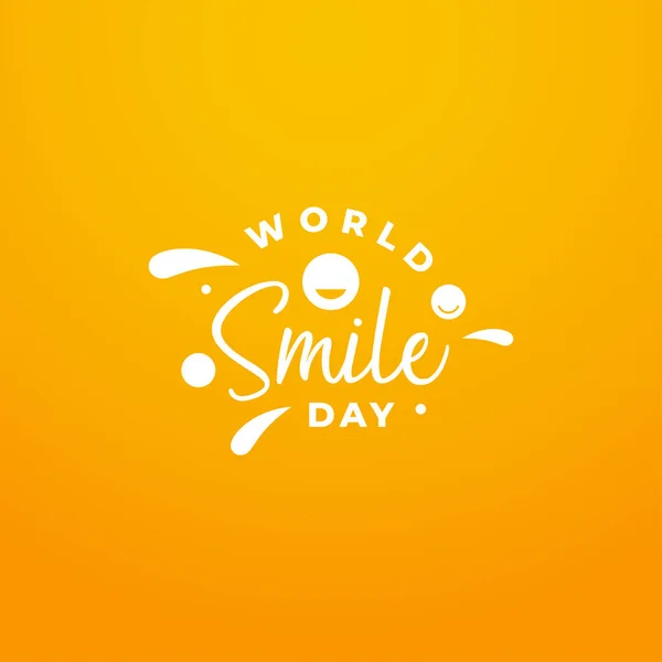 Всесвітній День Посмішки Векторний Дизайн Ілюстрація Банера Тла — стоковий вектор