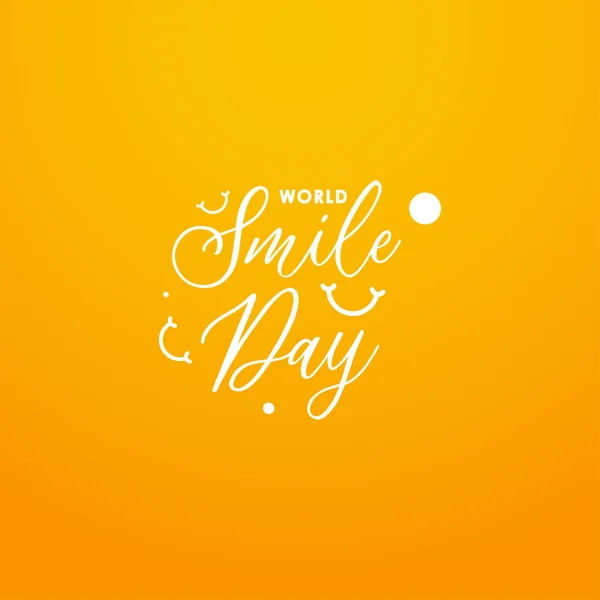 Всесвітній День Посмішки Векторний Дизайн Ілюстрація Банера Тла — стоковий вектор