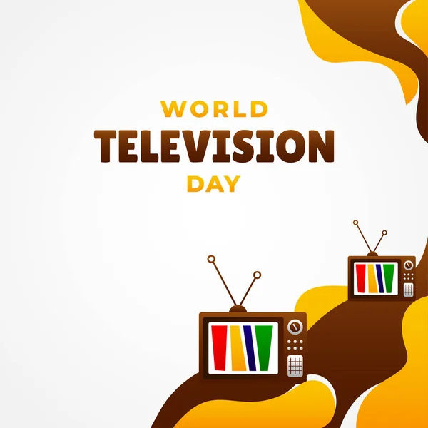 Wereld Televisie Dag Vector Ontwerp Illustratie Voor Banner Achtergrond — Stockvector