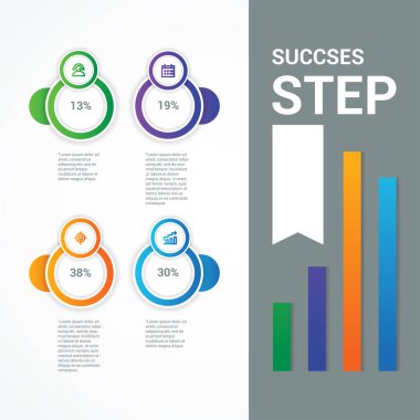 Banner ve Arkaplan için İş Bilgileri Vektör Tasarımı İllüstrasyonu