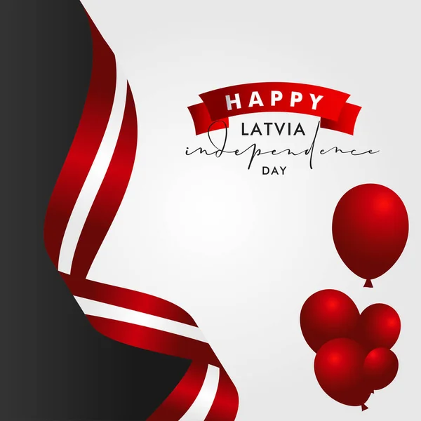 拉脱维亚独立日的旗帜和背景矢量设计说明 — 图库矢量图片