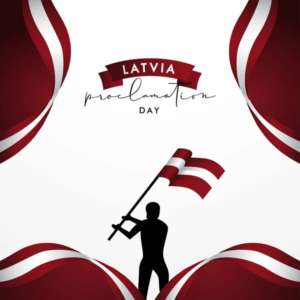 Lettland Självständighetsdagen Vektor Design Illustration För Banderoll Och Bakgrund — Stock vektor
