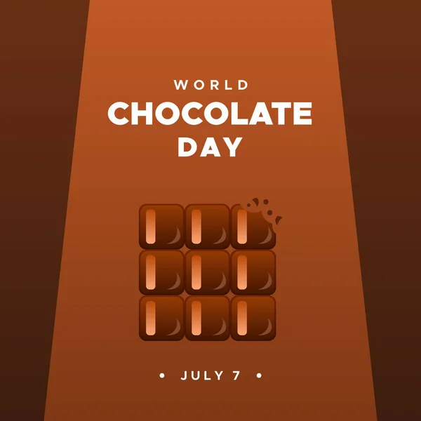 World Chocolate Day Bakgrund Design — Stock vektor