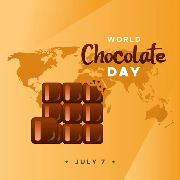 World Chocolate Day Background Design — Stock Vector