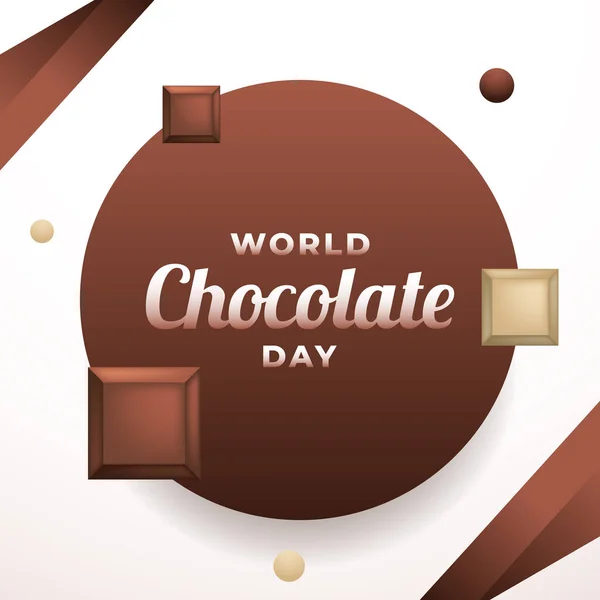 World Chocolate Day Background Design —  Vetores de Stock