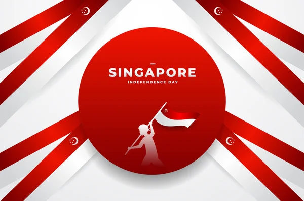 Singapour Independence Day Background Design — Image vectorielle