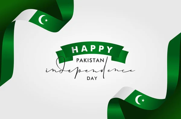 Pakistan Onafhankelijkheidsdag Achtergrond Ontwerp — Stockvector