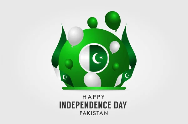 Pakistan Independence Day Background Design — Stock Vector