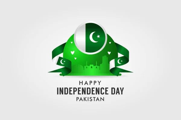 Rancangan Latar Belakang Hari Kemerdekaan Pakistan - Stok Vektor